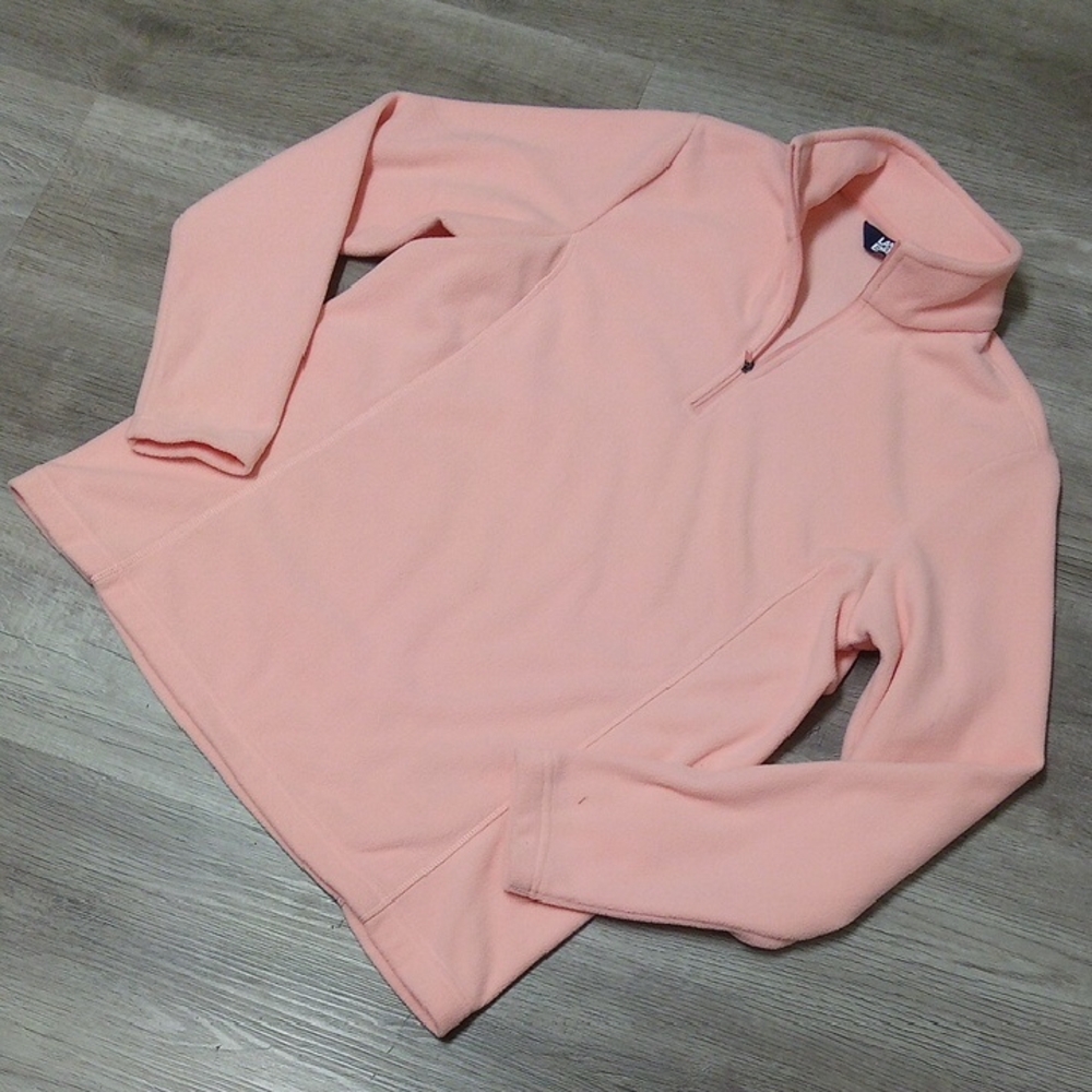 SOLD Peach Lands' End Quarter Zip Fleece